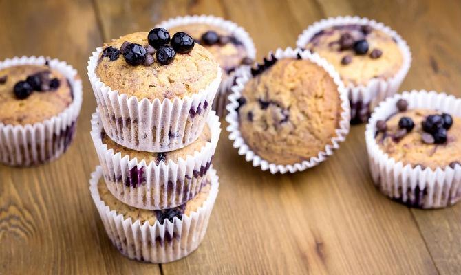 Blueberry Muffins with Protein, Oat & Greek Yogurt