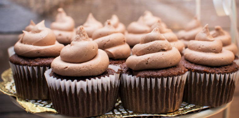 Vegan Keto Mocha Frosted Chocolate Cupcakes