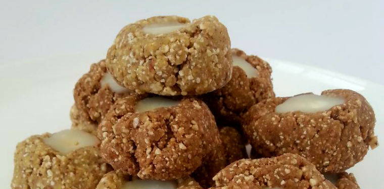 Vegan Keto No-Bake Thumbprint Cookies With Coconut Butter